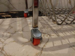 Pure Steel Material Kitchen Trolley With Wheels