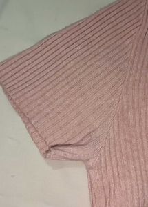 Ribbed Polo Neck Top