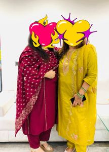 Elegant Maroon Kurta Set with Dupatta