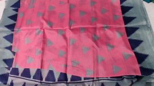 Pink &amp; Grey Design Saree