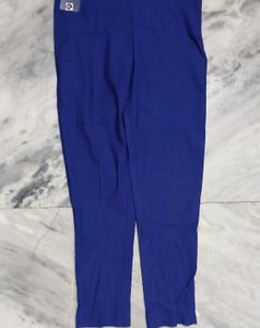 Blue Straight Leg Trousers