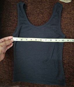 Black Ribbed Tank Top