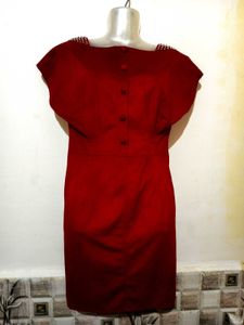Chic Red Button-Up Mini Dress