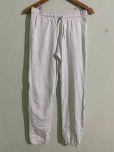 White Drawstring Joggers