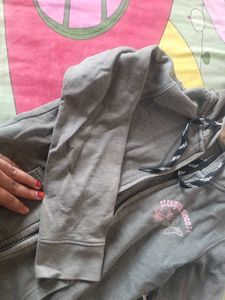Grey Zip-Up Hoodie