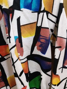 Abstract Print Cardigan