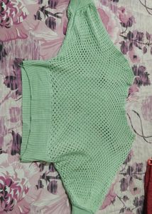Very Beautiful Crop (Net) Top With Nyc Colour