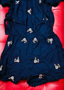 Floral Embroidered Romper