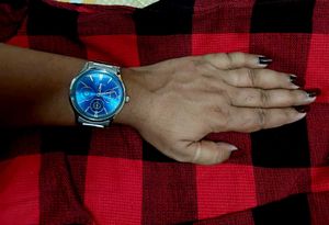 Fossil Blue Dial Stainless Steel Watch