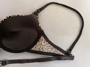 Leopard Print Push-Up Bra removble strap