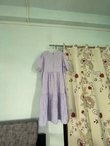 Light Purple Tiered Midi Dress