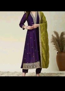 Elegant Purple Kurta Set with Dupatta