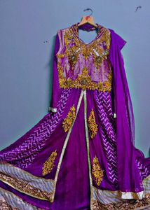 Purple Colour Sharara