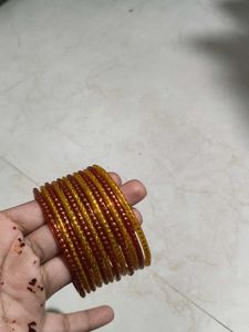 Set of Red and Gold Bangles