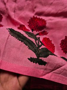 Pink Floral Embroidered kurta