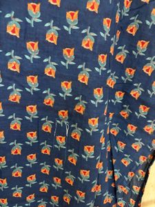 Chic Blue Floral Kurta farshi salwar dupatta set