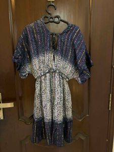 Blue boho dress