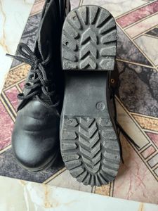 Black Lace-Up Ankle Boots