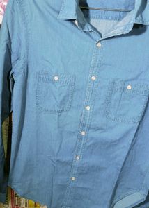 Men's Light Blue Denim Shirt (Free delivery)