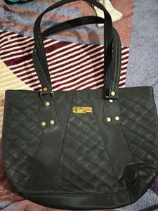Chic Quilted Black Tote Bag