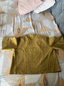 Stylish Mustard crop top