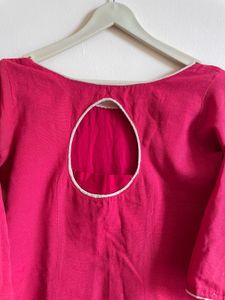 Red Cotton Kurta