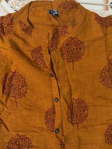 Brown Printed Kurta