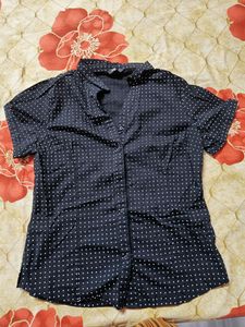 Classic Polka Dot Button-Up Shirt