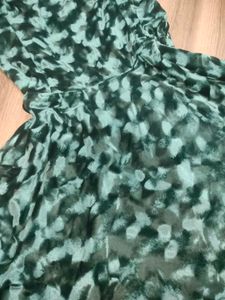 Emerald Green Velvet Fit &amp; Flare Dress