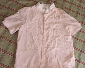 Chic Pink Button-Up Blouse