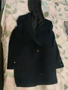 Stylish Navy Blazer with Hood