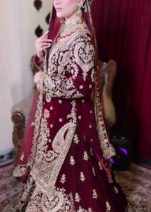 Elegant Maroon Velvet Lehenga Choli