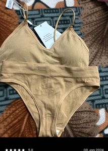 Comfortable Ribbed Bralette &amp; Panty Set