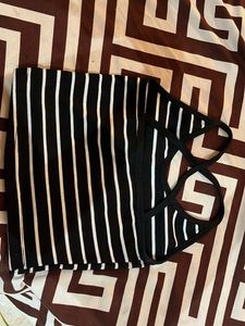 Striped Halter Neck Crop Top