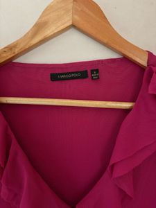 Beautiful Pink Ruffle wrap Top