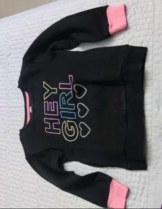 Black "Hey Girl" Graphic Sweatshirt