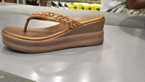 Embellished Wedge Flip-Flops