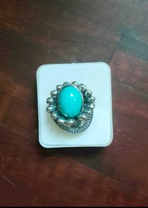 Combo of citrine Earrings and turquoise ring