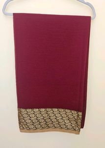 Elegant Maroon Saree