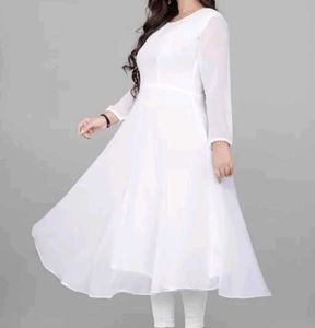 Elegant White Ethnic Gown