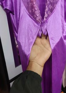 Purple Satin Nightgown
