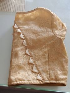 Designer Golden Blouse With Princess Cut