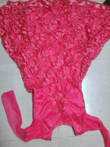 Stunning red gown party wear
