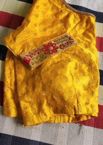 Beautiful Yellow Embroidered Blouse