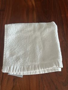 3 White Cotton SMALL Washcloth