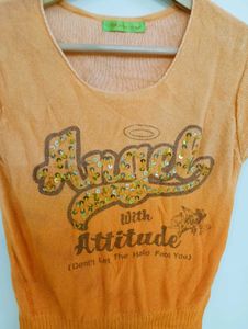 Orange "Angel with Attitude" Top