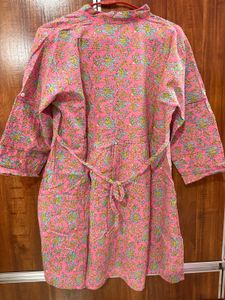 Pretty Pink Floral Print short kurti