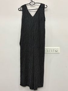 Boho Black Striped Wide Leg Summer Jumpsuit