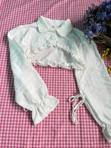 Korean White Crop Shrug 🤍