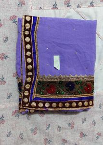 New Unused Lavender Saree